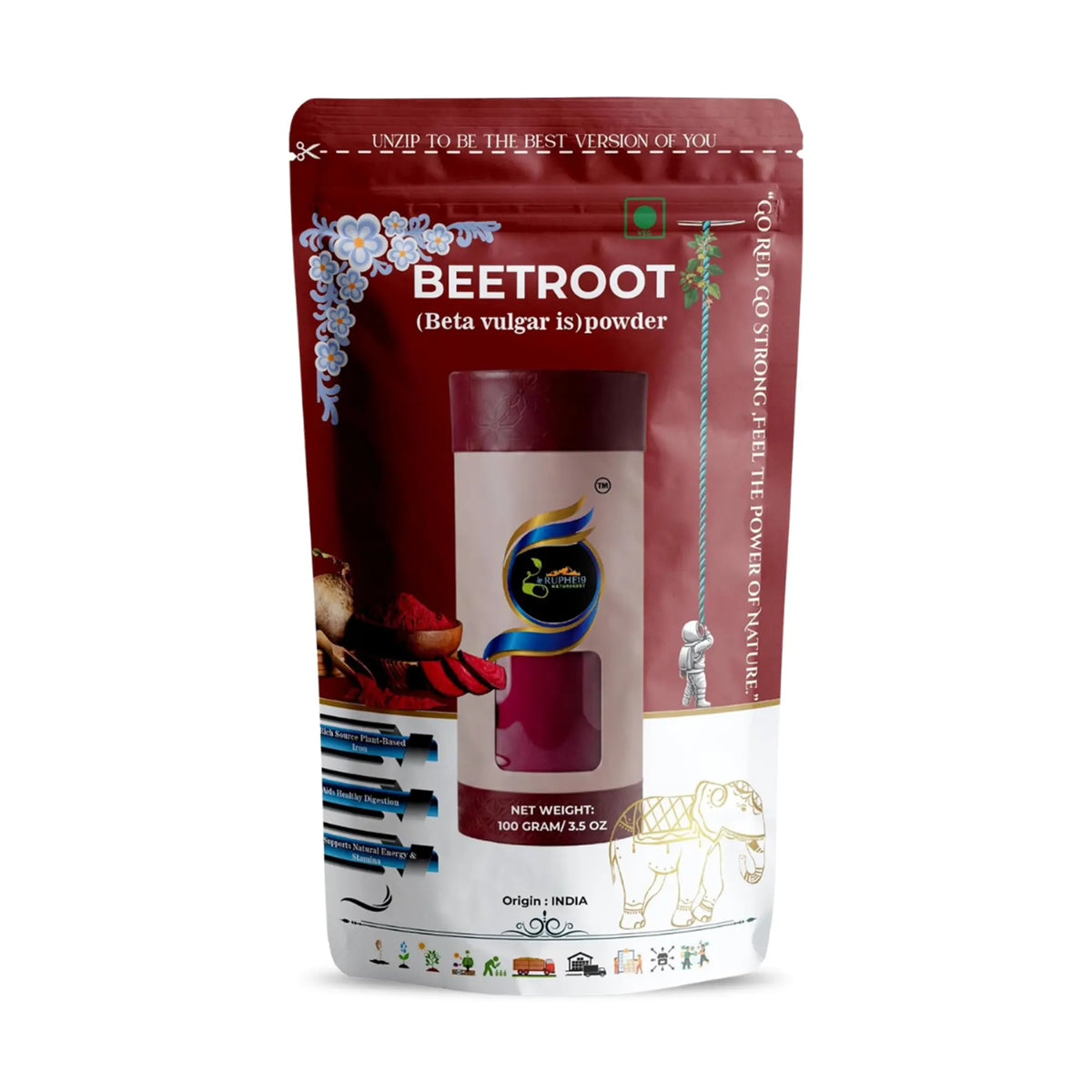 Beetroot Powder 100g pouch by Ruphe19 Naturenest