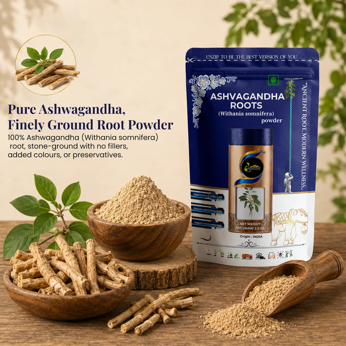 Ashwagandha Root Powder by Ruphe19 Naturenest, photo 2