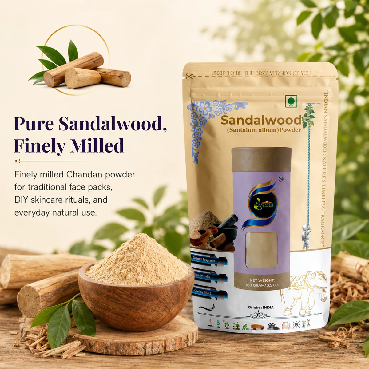 Sandalwood (Chandan) Powder by Ruphe19 Naturenest, photo 2