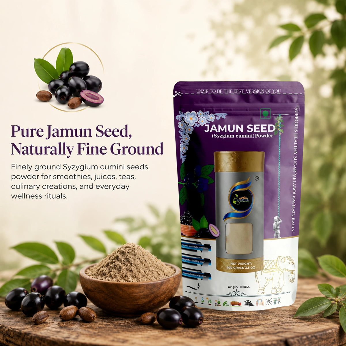 Jamun Seed Powder by Ruphe19 Naturenest, photo 2