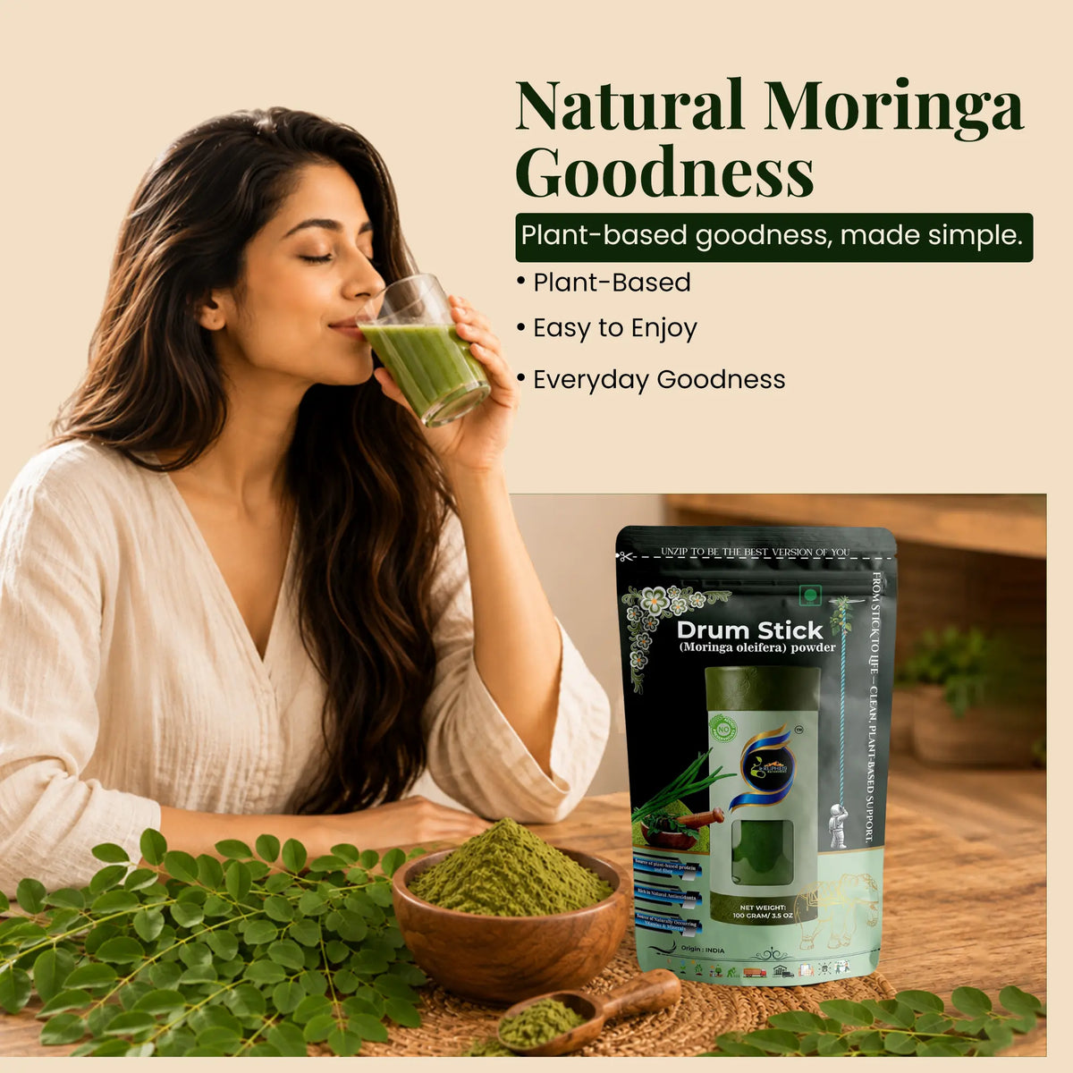 Drumstick (Moringa Pod) Powder by Ruphe19 Naturenest, photo 3