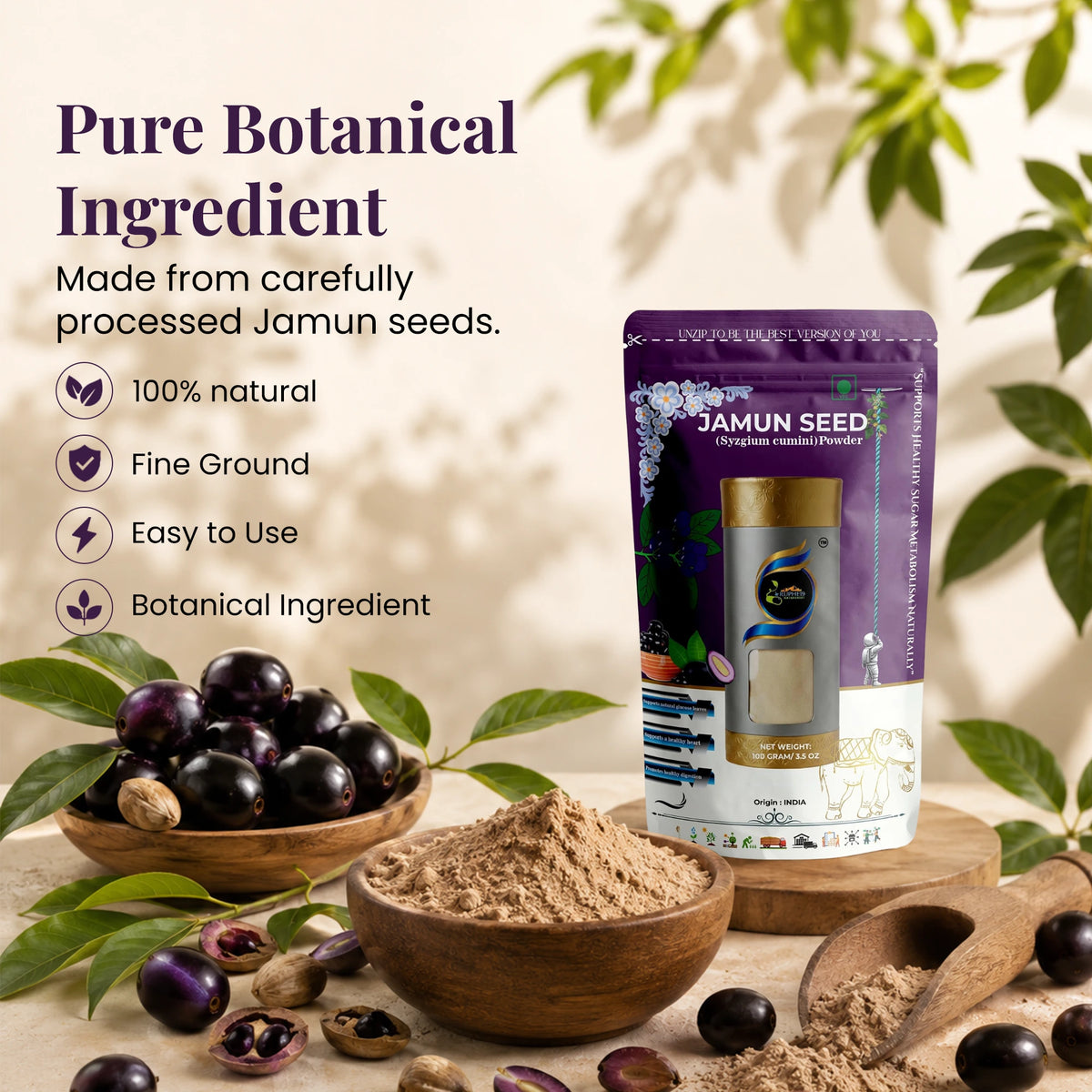 Jamun Seed Powder by Ruphe19 Naturenest, photo 3