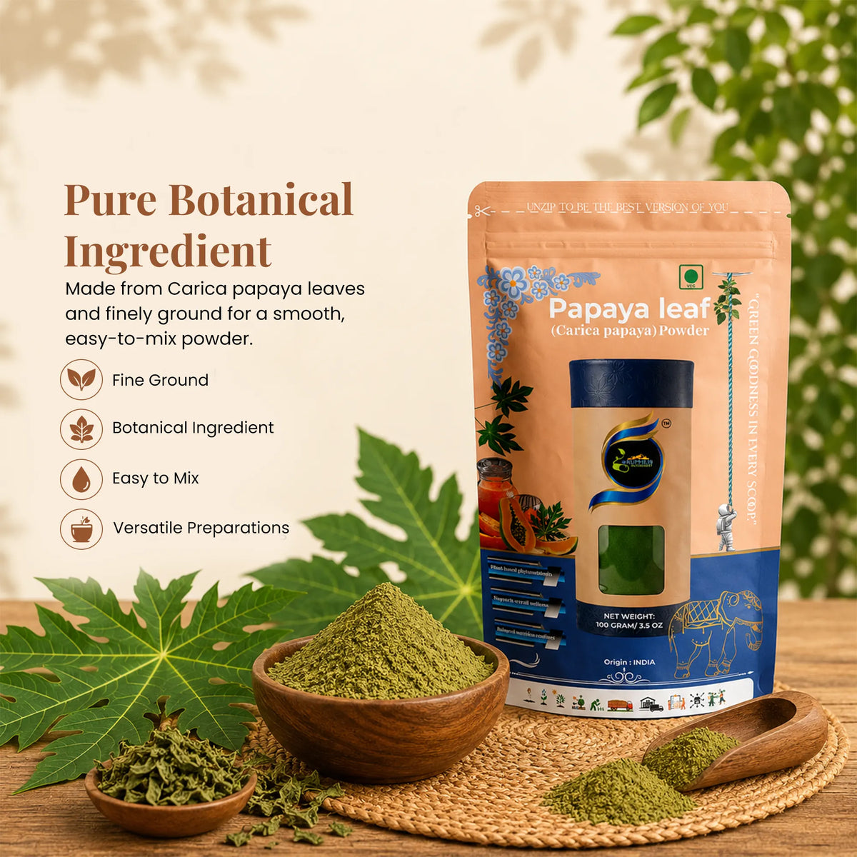 Papaya Leaf Powder by Ruphe19 Naturenest, photo 2