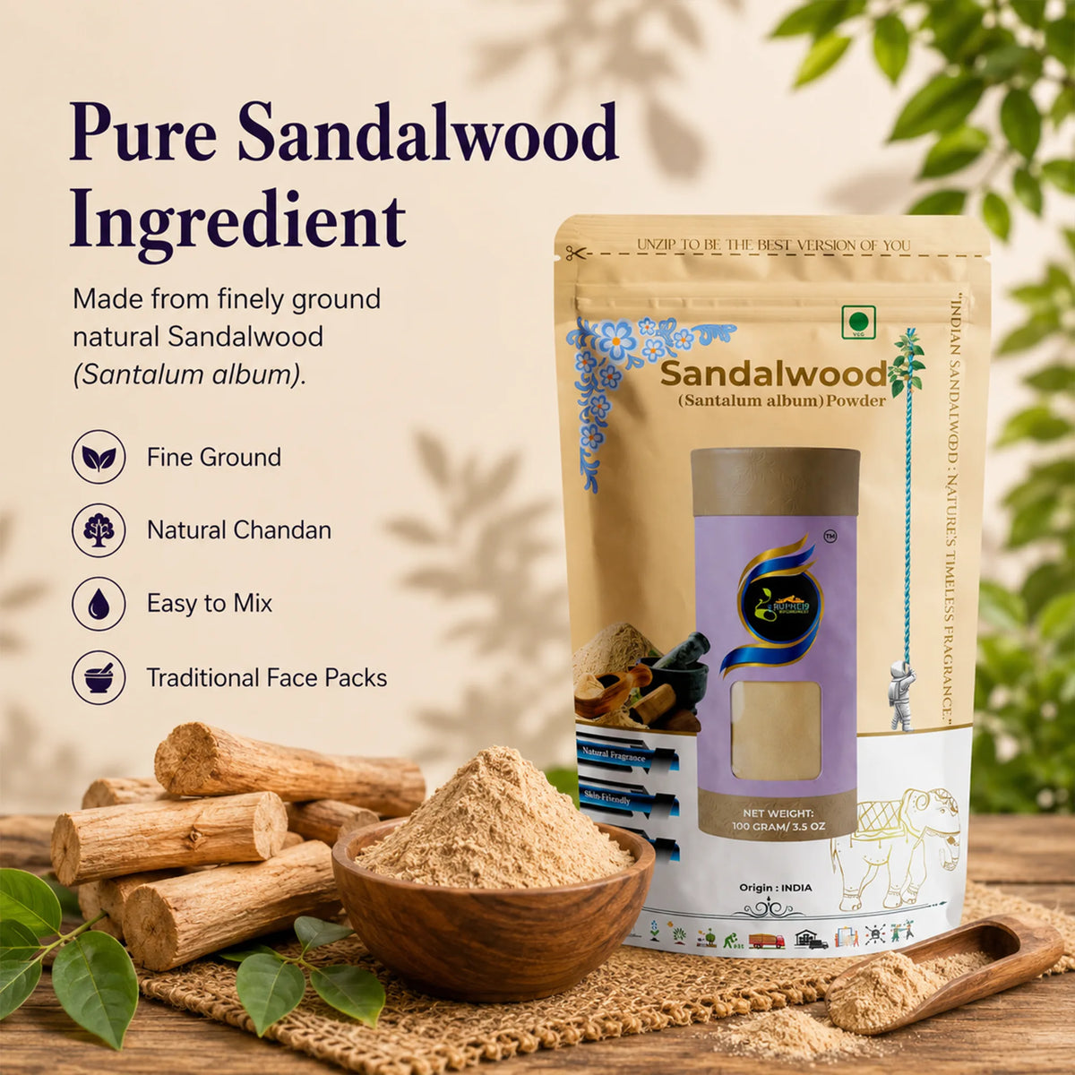 Sandalwood (Chandan) Powder by Ruphe19 Naturenest, photo 3