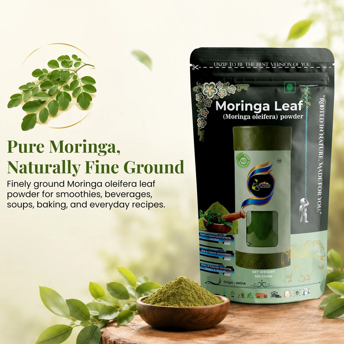 Moringa Leaf Powder by Ruphe19 Naturenest, photo 2