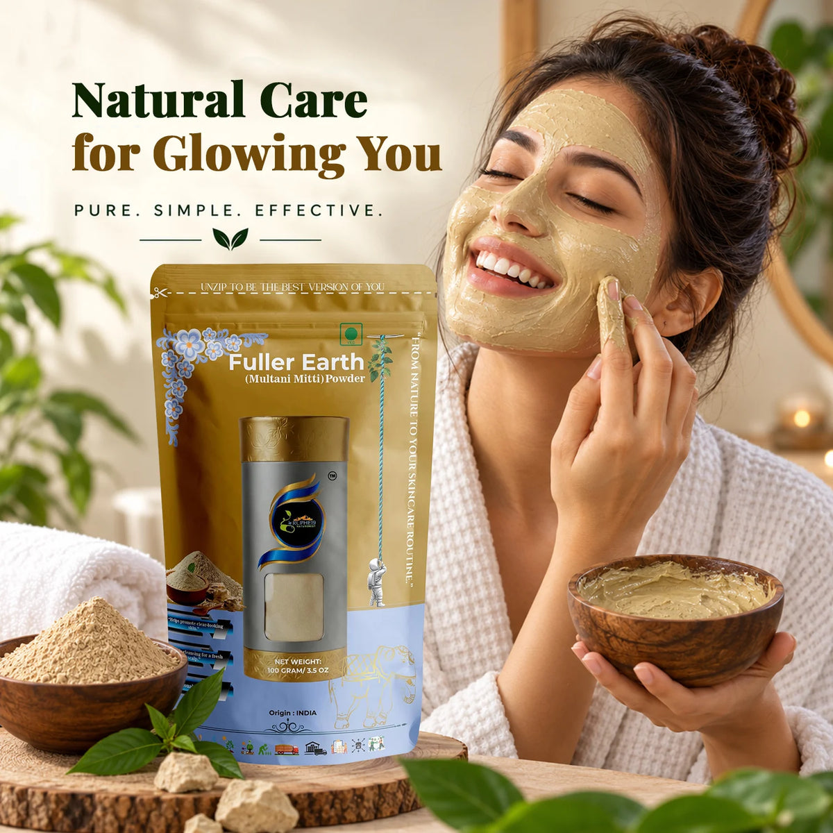 Multani Mitti (Fuller's Earth) Powder by Ruphe19 Naturenest, photo 2