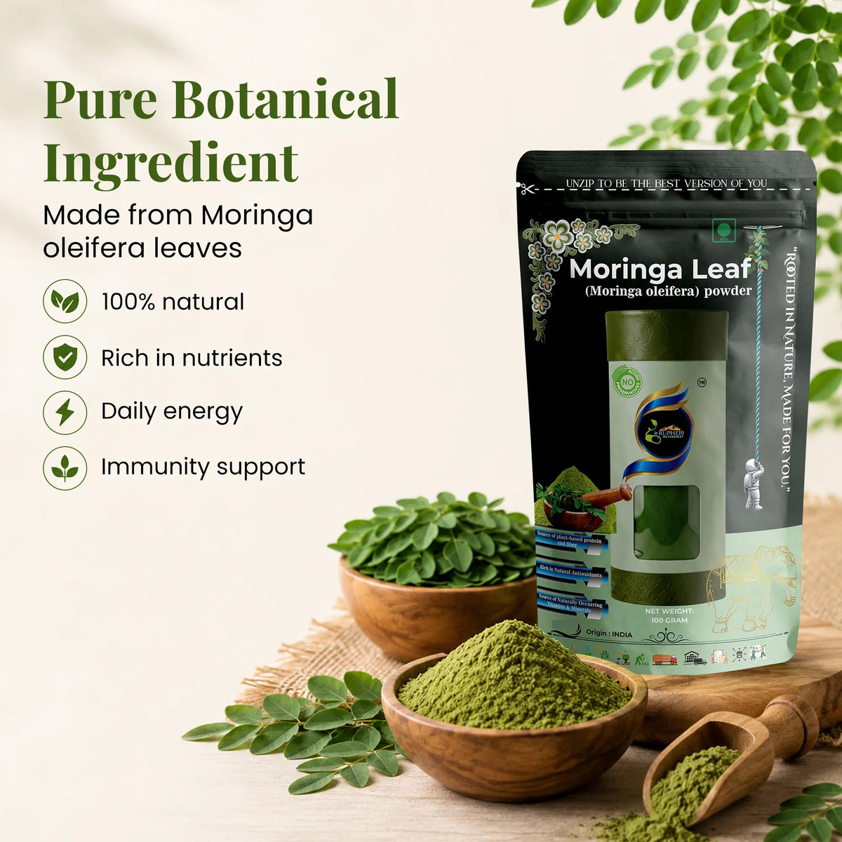 Moringa Leaf Powder by Ruphe19 Naturenest, photo 4