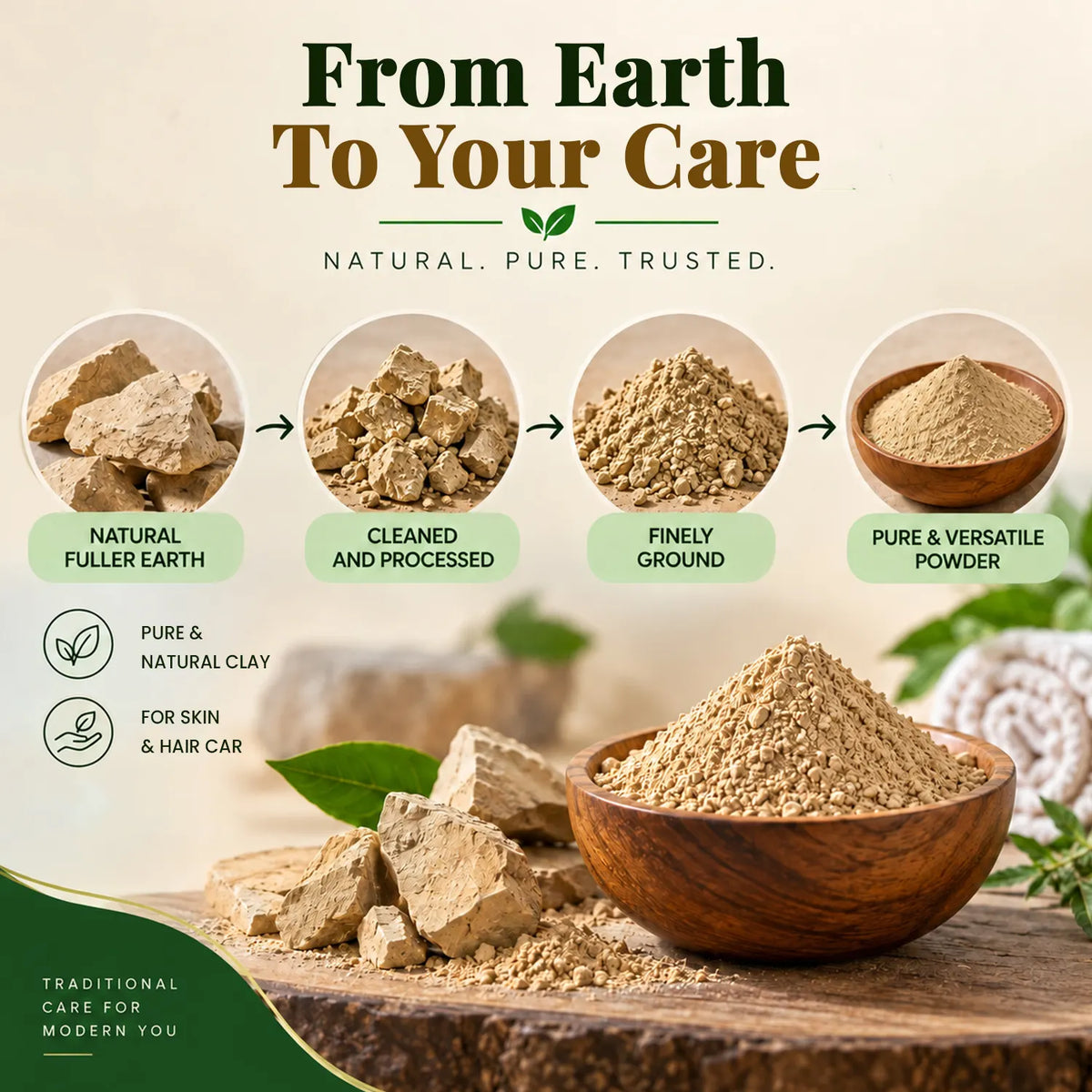 Multani Mitti (Fuller's Earth) Powder by Ruphe19 Naturenest, photo 5