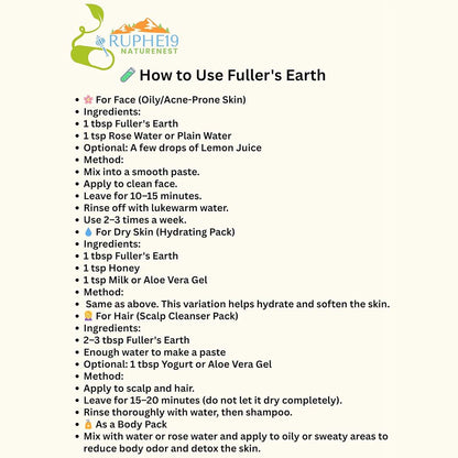 Fuller's Earth Powder (Multani Mitti)