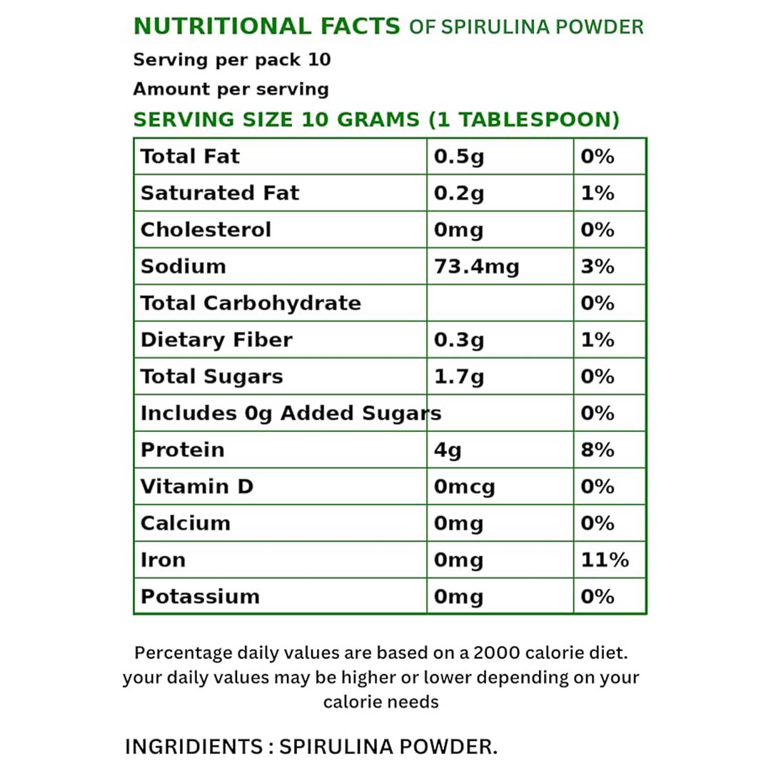 Spirulina Powder – Natural Superfood for Immunity & Vitality