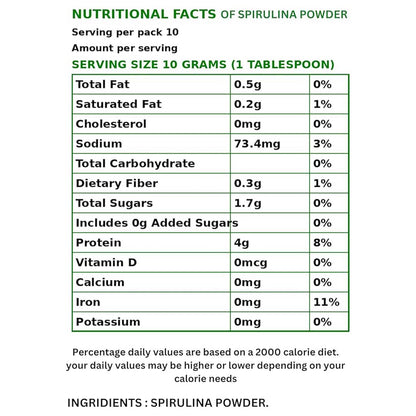 Spirulina Powder – Natural Superfood for Immunity & Vitality